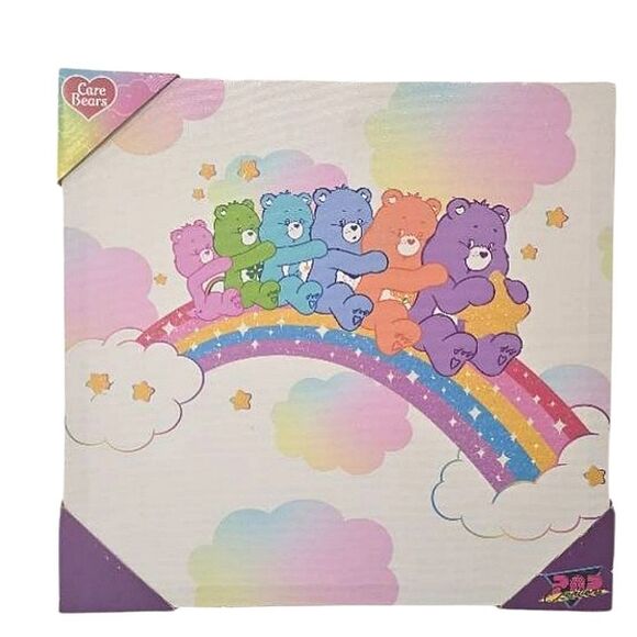Pop Creations Care Bears Riding The Rainbow Canvas Wall Decor - Picture 2 of 5